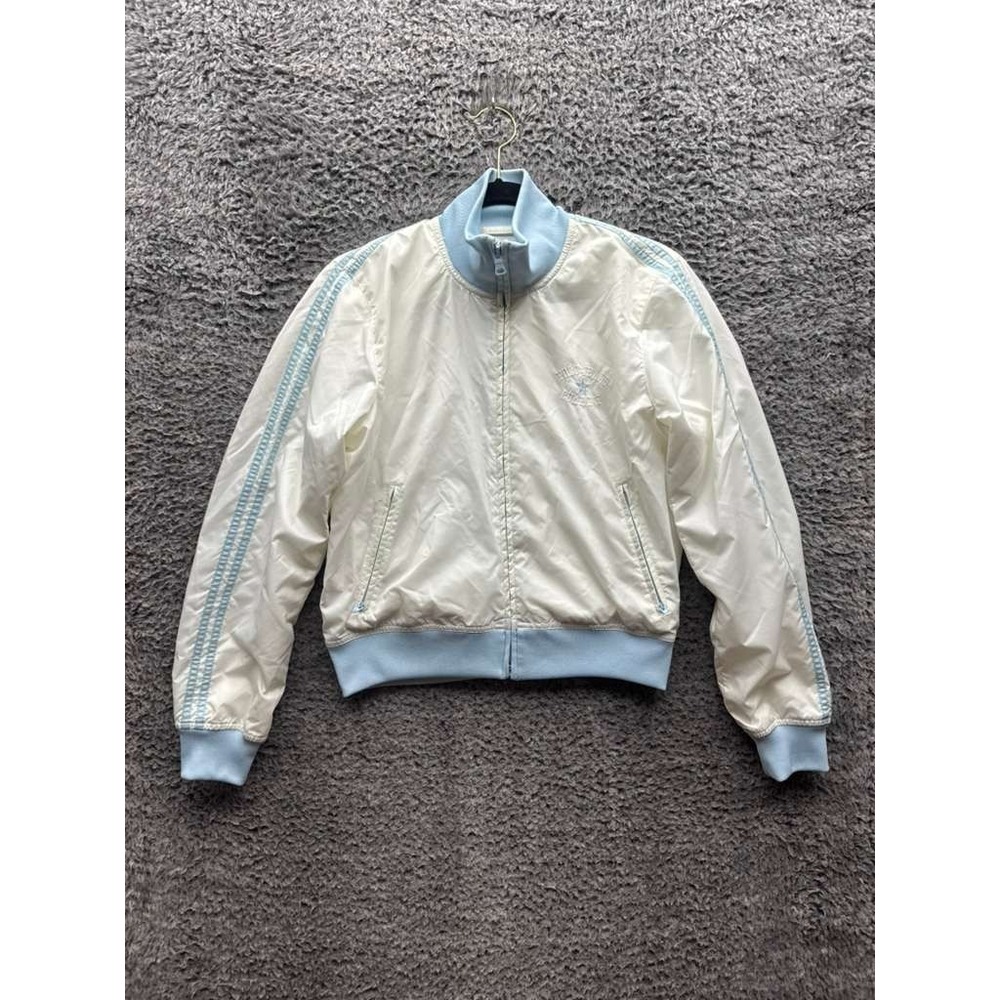 Polo Jeans Company‎ Ralph Lauren Full-Zip Bomber Jacket Off-White Womens Size M